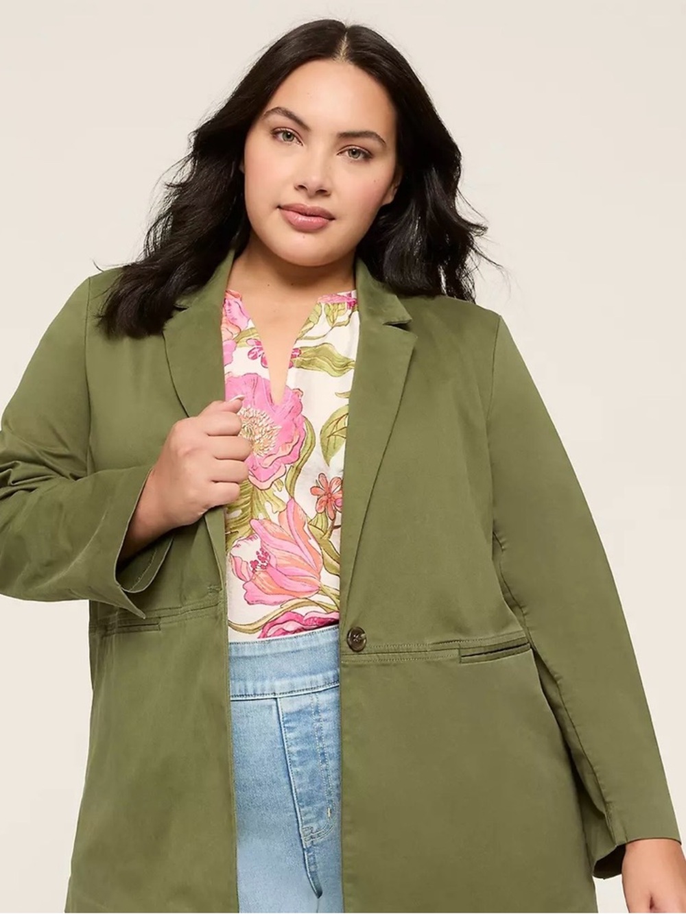 Lane Bryant Oversized Twil Jacket